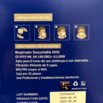 Caja del respirador KN95 instrucciones de uso